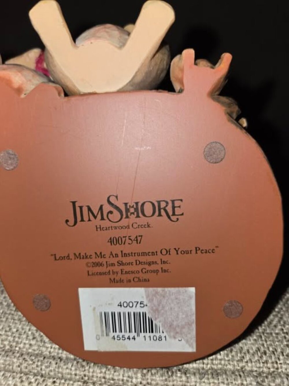 Jim Shore Heartwood Creek “Lord Make Me An Instrument Of Your Peace” 4007547 - Picture 2 of 7